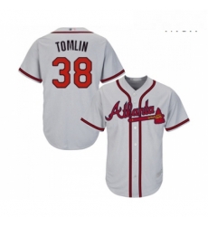 Mens Atlanta Braves 38 Josh Tomlin Replica Grey Road Cool Base Baseball Jersey Mens Atlanta Braves 38 Josh Tomlin Replica Grey Road Cool Base Baseball Jersey