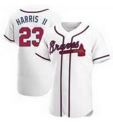 Men's Atlanta Braves Michael Harris II Authentic White Home Jersey Men's Atlanta Braves Michael Harris II Authentic White Home Jersey