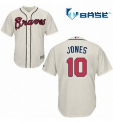 Mens Majestic Atlanta Braves 10 Chipper Jones Replica Cream Alternate 2 Cool Base MLB Jersey Mens Majestic Atlanta Braves 10 Chipper Jones Replica Cream Alternate 2 Cool Base MLB Jersey