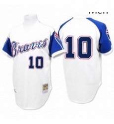 Mens Majestic Atlanta Braves 10 Chipper Jones Replica White 1974 Throwback MLB Jersey Mens Majestic Atlanta Braves 10 Chipper Jones Replica White 1974 Throwback MLB Jersey