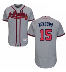 Mens Majestic Atlanta Braves 15 Sean Newcomb Grey Road Flex Base Authentic Collection MLB Jersey Mens Majestic Atlanta Braves 15 Sean Newcomb Grey Road Flex Base Authentic Collection MLB Jersey