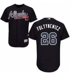 Mens Majestic Atlanta Braves 26 Mike Foltynewicz Navy Blue Alternate Flex Base Authentic Collection MLB Jersey Mens Majestic Atlanta Braves 26 Mike Foltynewicz Navy Blue Alternate Flex Base Authentic Collection MLB Jersey