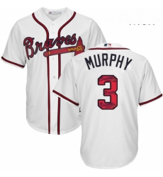 Mens Majestic Atlanta Braves 3 Dale Murphy Authentic White Team Logo Fashion Cool Base MLB Jersey Mens Majestic Atlanta Braves 3 Dale Murphy Authentic White Team Logo Fashion Cool Base MLB Jersey