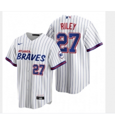Men's Nike Atlanta Braves #27 Austin Riley White City Player Jersey Men's Nike Atlanta Braves #27 Austin Riley White City Player Jersey