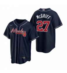 Mens Nike Atlanta Braves 27 Fred McGriff Navy Alternate Stitched Baseball Jersey Mens Nike Atlanta Braves 27 Fred McGriff Navy Alternate Stitched Baseball Jersey