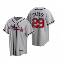 Mens Nike Atlanta Braves 29 John Smoltz Gray Road Stitched Baseball Jerse Mens Nike Atlanta Braves 29 John Smoltz Gray Road Stitched Baseball Jerse
