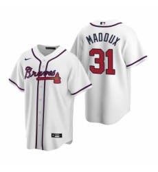 Mens Nike Atlanta Braves 31 Greg Maddux White Home Stitched Baseball Jerse Mens Nike Atlanta Braves 31 Greg Maddux White Home Stitched Baseball Jerse