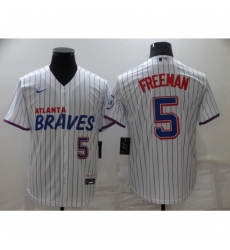 Men's Nike Atlanta Braves #5 Freddie Freeman White City Player Jersey Men's Nike Atlanta Braves #5 Freddie Freeman White City Player Jersey