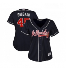 Womens Atlanta Braves 45 Kevin Gausman Replica Blue Alternate Road Cool Base Baseball Jersey Womens Atlanta Braves 45 Kevin Gausman Replica Blue Alternate Road Cool Base Baseball Jersey