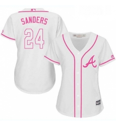 Womens Majestic Atlanta Braves 24 Deion Sanders Authentic White Fashion Cool Base MLB Jersey Womens Majestic Atlanta Braves 24 Deion Sanders Authentic White Fashion Cool Base MLB Jersey