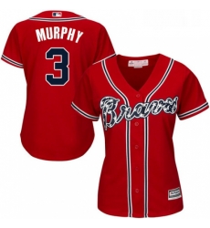 Womens Majestic Atlanta Braves 3 Dale Murphy Authentic Red Alternate Cool Base MLB Jersey Womens Majestic Atlanta Braves 3 Dale Murphy Authentic Red Alternate Cool Base MLB Jersey