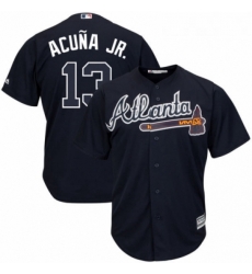 Youth Atlanta Braves 13 Ronald Acua Jr Majestic Navy Alternate Official Cool Base Player Jersey Youth Atlanta Braves 13 Ronald Acua Jr Majestic Navy Alternate Official Cool Base Player Jersey