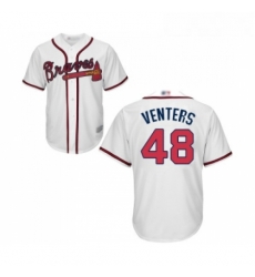 Youth Atlanta Braves 48 Jonny Venters Replica White Home Cool Base Baseball Jersey Youth Atlanta Braves 48 Jonny Venters Replica White Home Cool Base Baseball Jersey