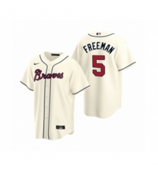 Youth Atlanta Braves #5 Freddie Freeman Nike Cream 2020 Replica Alternate Jersey Youth Atlanta Braves #5 Freddie Freeman Nike Cream 2020 Replica Alternate Jersey