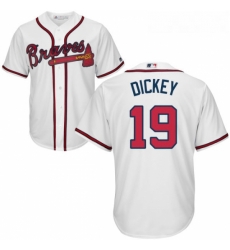 Youth Majestic Atlanta Braves 19 RA Dickey Replica White Home Cool Base MLB Jersey Youth Majestic Atlanta Braves 19 RA Dickey Replica White Home Cool Base MLB Jersey
