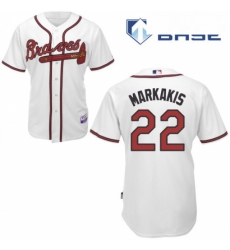 Youth Majestic Atlanta Braves 22 Nick Markakis Replica White Home Cool Base MLB Jersey Youth Majestic Atlanta Braves 22 Nick Markakis Replica White Home Cool Base MLB Jersey