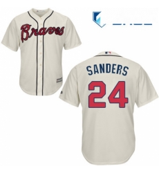Youth Majestic Atlanta Braves 24 Deion Sanders Replica Cream Alternate 2 Cool Base MLB Jersey Youth Majestic Atlanta Braves 24 Deion Sanders Replica Cream Alternate 2 Cool Base MLB Jersey