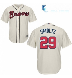 Youth Majestic Atlanta Braves 29 John Smoltz Replica Cream Alternate 2 Cool Base MLB Jersey Youth Majestic Atlanta Braves 29 John Smoltz Replica Cream Alternate 2 Cool Base MLB Jersey