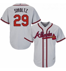 Youth Majestic Atlanta Braves 29 John Smoltz Replica Grey Road Cool Base MLB Jersey Youth Majestic Atlanta Braves 29 John Smoltz Replica Grey Road Cool Base MLB Jersey