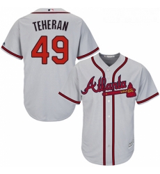 Youth Majestic Atlanta Braves 49 Julio Teheran Authentic Grey Road Cool Base MLB Jersey Youth Majestic Atlanta Braves 49 Julio Teheran Authentic Grey Road Cool Base MLB Jersey