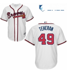 Youth Majestic Atlanta Braves 49 Julio Teheran Authentic White Home Cool Base MLB Jersey Youth Majestic Atlanta Braves 49 Julio Teheran Authentic White Home Cool Base MLB Jersey
