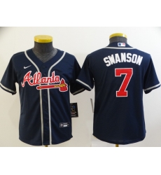 Youth Navy Atlanta Braves 7 Dansby Swanson Cool Base MLB Stitched Jersey Youth Navy Atlanta Braves 7 Dansby Swanson Cool Base MLB Stitched Jersey