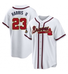 Youth Replica Michael Harris II Atlanta Braves Gold White 2022 Program Jersey Youth Replica Michael Harris II Atlanta Braves Gold White 2022 Program Jersey