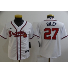 Youth White Atlanta Braves 27 Austin Riley Cool Base MLB Stitched Jersey Youth White Atlanta Braves 27 Austin Riley Cool Base MLB Stitched Jersey
