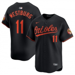 Men Baltimore Orioles 11 Jordan Westburg Black 2025 Alternate Limited Cool Base Stitched Baseball Jersey