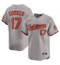 Men Baltimore Orioles 17 Colton Cowser Grey 2025 Limited Stitched Baseball Jersey Men Baltimore Orioles 17 Colton Cowser Grey 2025 Limited Stitched Baseball Jersey