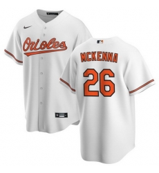 Men Baltimore Orioles 26 Ryan McKenna White Cool Base Stitched Jersey Men Baltimore Orioles 26 Ryan McKenna White Cool Base Stitched Jersey
