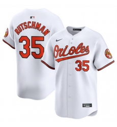 Men Baltimore Orioles 35 Adley Rutschman White 2024 Home Limited Stitched Baseball Jersey