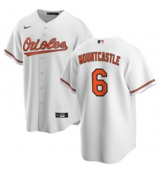 Men Baltimore Orioles 6 Ryan Mountcastle White Cool Base Stitched Jersey Men Baltimore Orioles 6 Ryan Mountcastle White Cool Base Stitched Jersey