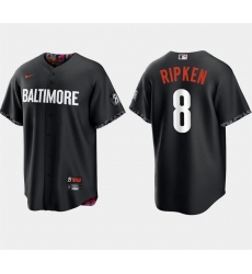Men Baltimore Orioles 8 Cal Ripken Jr Black 2023 City Connect Cool Base Stitched Baseball Jersey Men Baltimore Orioles 8 Cal Ripken Jr Black 2023 City Connect Cool Base Stitched Baseball Jersey