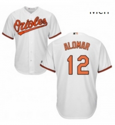 Mens Majestic Baltimore Orioles 12 Roberto Alomar Replica White Home Cool Base MLB Jersey Mens Majestic Baltimore Orioles 12 Roberto Alomar Replica White Home Cool Base MLB Jersey