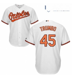 Mens Majestic Baltimore Orioles 45 Mark Trumbo Replica White Home Cool Base MLB Jersey Mens Majestic Baltimore Orioles 45 Mark Trumbo Replica White Home Cool Base MLB Jersey