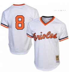 Mens Mitchell and Ness 1985 Baltimore Orioles 8 Cal Ripken Authentic White Throwback MLB Jersey Mens Mitchell and Ness 1985 Baltimore Orioles 8 Cal Ripken Authentic White Throwback MLB Jersey