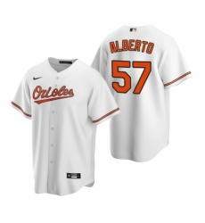 Mens Nike Baltimore Orioles 57 Hanser Alberto White Home Stitched Baseball Jersey Mens Nike Baltimore Orioles 57 Hanser Alberto White Home Stitched Baseball Jersey