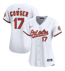 Women Baltimore Orioles 17 Colton Cowser White Home Limited Stitched Baseball Jersey Women Baltimore Orioles 17 Colton Cowser White Home Limited Stitched Baseball Jersey