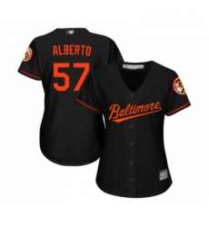 Womens Baltimore Orioles 57 Hanser Alberto Replica Black Alternate Cool Base Baseball Jersey Womens Baltimore Orioles 57 Hanser Alberto Replica Black Alternate Cool Base Baseball Jersey