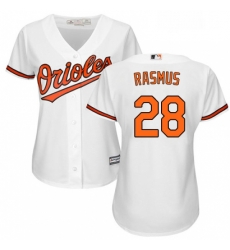 Womens Majestic Baltimore Orioles 28 Colby Rasmus Authentic White Home Cool Base MLB Jersey Womens Majestic Baltimore Orioles 28 Colby Rasmus Authentic White Home Cool Base MLB Jersey