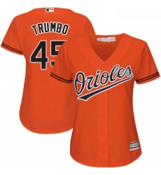 Womens Majestic Baltimore Orioles 45 Mark Trumbo Replica Orange Alternate Cool Base MLB Jersey Womens Majestic Baltimore Orioles 45 Mark Trumbo Replica Orange Alternate Cool Base MLB Jersey
