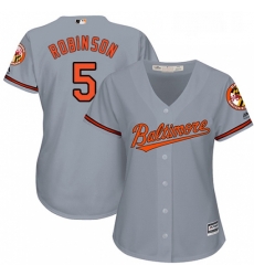 Womens Majestic Baltimore Orioles 5 Brooks Robinson Authentic Grey Road Cool Base MLB Jersey Womens Majestic Baltimore Orioles 5 Brooks Robinson Authentic Grey Road Cool Base MLB Jersey