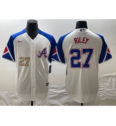 MLB Braves 27 Riley White City Connect Cool Base Men Jersey 1 MLB Braves 27 Riley White City Connect Cool Base Men Jersey 1