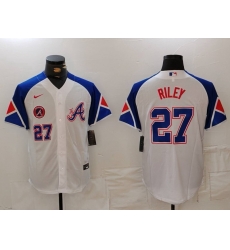 MLB Braves 27 Riley White City Connect Cool Base Men Jersey 9 MLB Braves 27 Riley White City Connect Cool Base Men Jersey 9