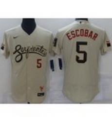 Men Arizona Diamondback 5 Eduardo Escobar Gold 2021 City Connect Stitched MLB Flex Base Nike Jersey Men Arizona Diamondback 5 Eduardo Escobar Gold 2021 City Connect Stitched MLB Flex Base Nike Jersey