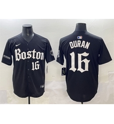Men Boston Red Sox 16 Jarren Duran Black Gothic Vapor Limited Stitched Baseball Jersey Men Boston Red Sox 16 Jarren Duran Black Gothic Vapor Limited Stitched Baseball Jersey