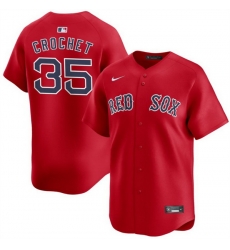 Men Boston Red Sox 35 Garrett Crochet Red 2024 Alternate Limited Stitched Baseball Jersey Men Boston Red Sox 35 Garrett Crochet Red 2024 Alternate Limited Stitched Baseball Jersey