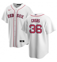 Men Boston Red Sox 36 Triston Casas White Cool Base Stitched Baseball Jersey Men Boston Red Sox 36 Triston Casas White Cool Base Stitched Baseball Jersey