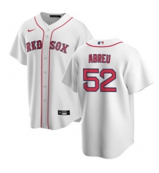Men Boston Red Sox 52 Wilyer Abreu White Cool Base Stitched Baseball Jersey Men Boston Red Sox 52 Wilyer Abreu White Cool Base Stitched Baseball Jersey